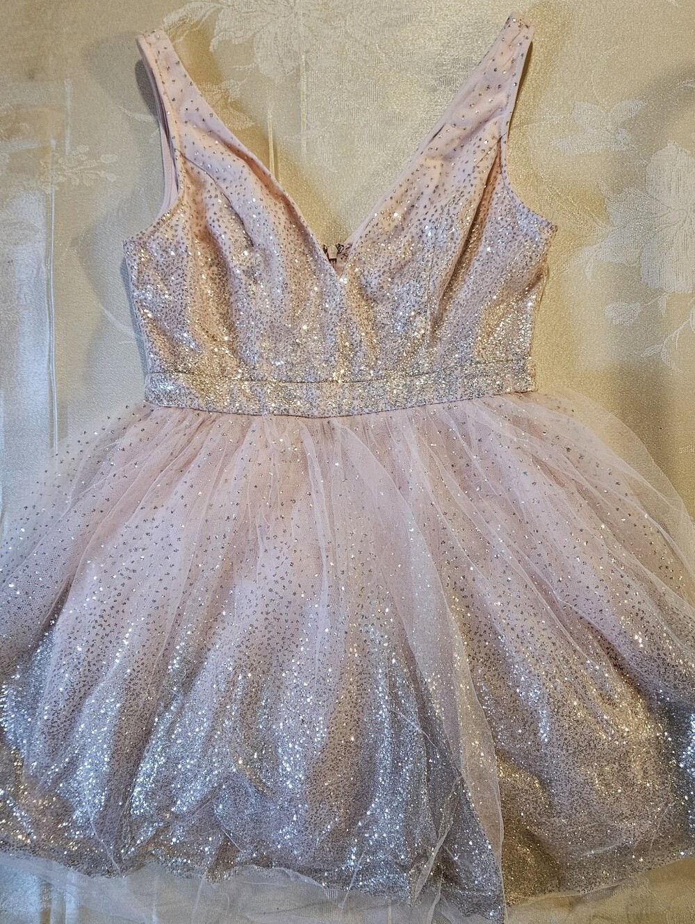 Lulu's Sparkling Blush Pink Tulle Party Dress Size Medium